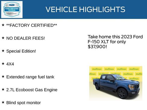Certified 2023 Ford F150 XLT w/ Equipment Group 302A High AWD/4WD image 12