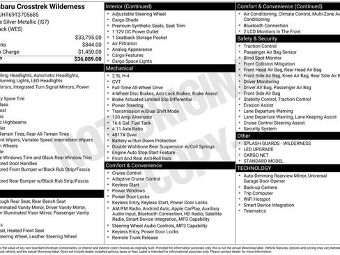Certified 2026 Subaru Crosstrek 2.5i Wilderness AWD/4WD image 3