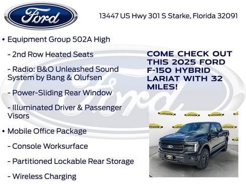 New 2025 Ford F150 Lariat w/ Equipment Group 502A High image 25