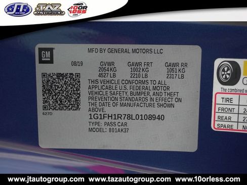 Used 2020 Chevrolet Camaro SS RWD image 28