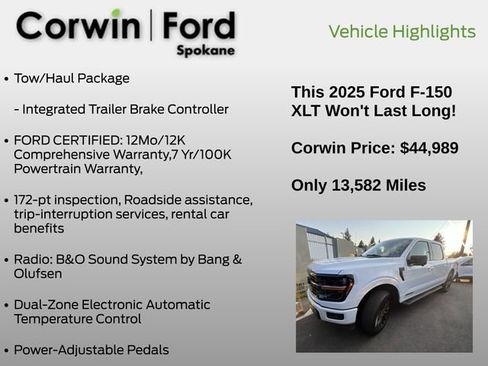 Used 2025 Ford F150 XLT w/ Equipment Group 303A High AWD/4WD image 15