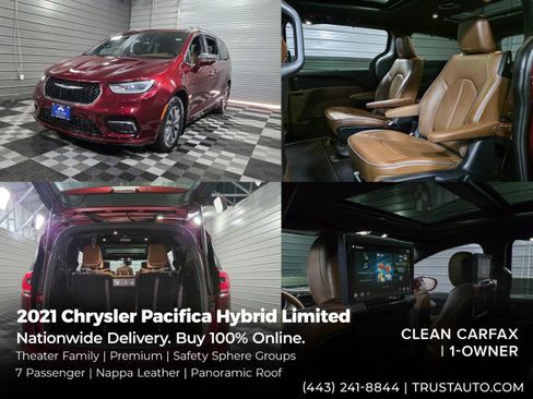 Used 2021 Chrysler Pacifica Limited w/ Uconnect Theater Family Group FWD image 52