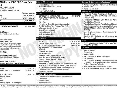 Used 2022 GMC Sierra 1500 SLE w/ LPO, GMC Protection Package AWD/4WD image 15