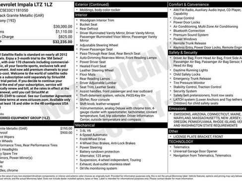 Used 2012 Chevrolet Impala LTZ image 28