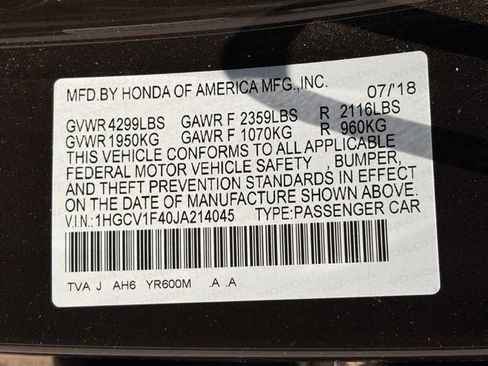 Used 2018 Honda Accord EX image 20