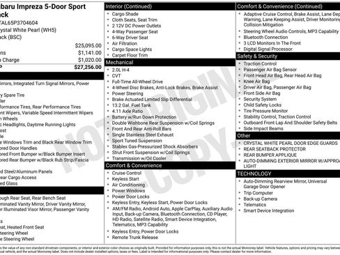 Used 2023 Subaru Impreza 2.0i Sport image 3