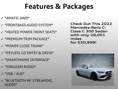 Used 2022 Mercedes-Benz C 300 4MATIC Sedan image 4