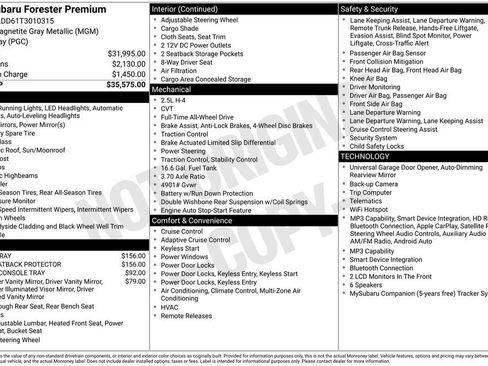 Certified 2026 Subaru Forester Premium AWD/4WD image 35