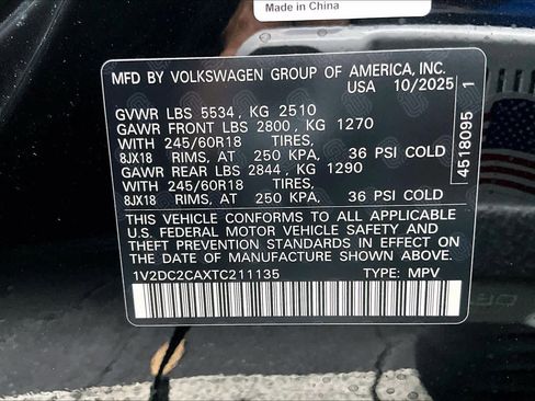 New 2026 Volkswagen Atlas Cross Sport SE image 19