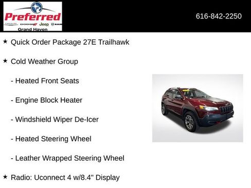 Used 2020 Jeep Cherokee Trailhawk w/ Cold Weather Group AWD/4WD image 6