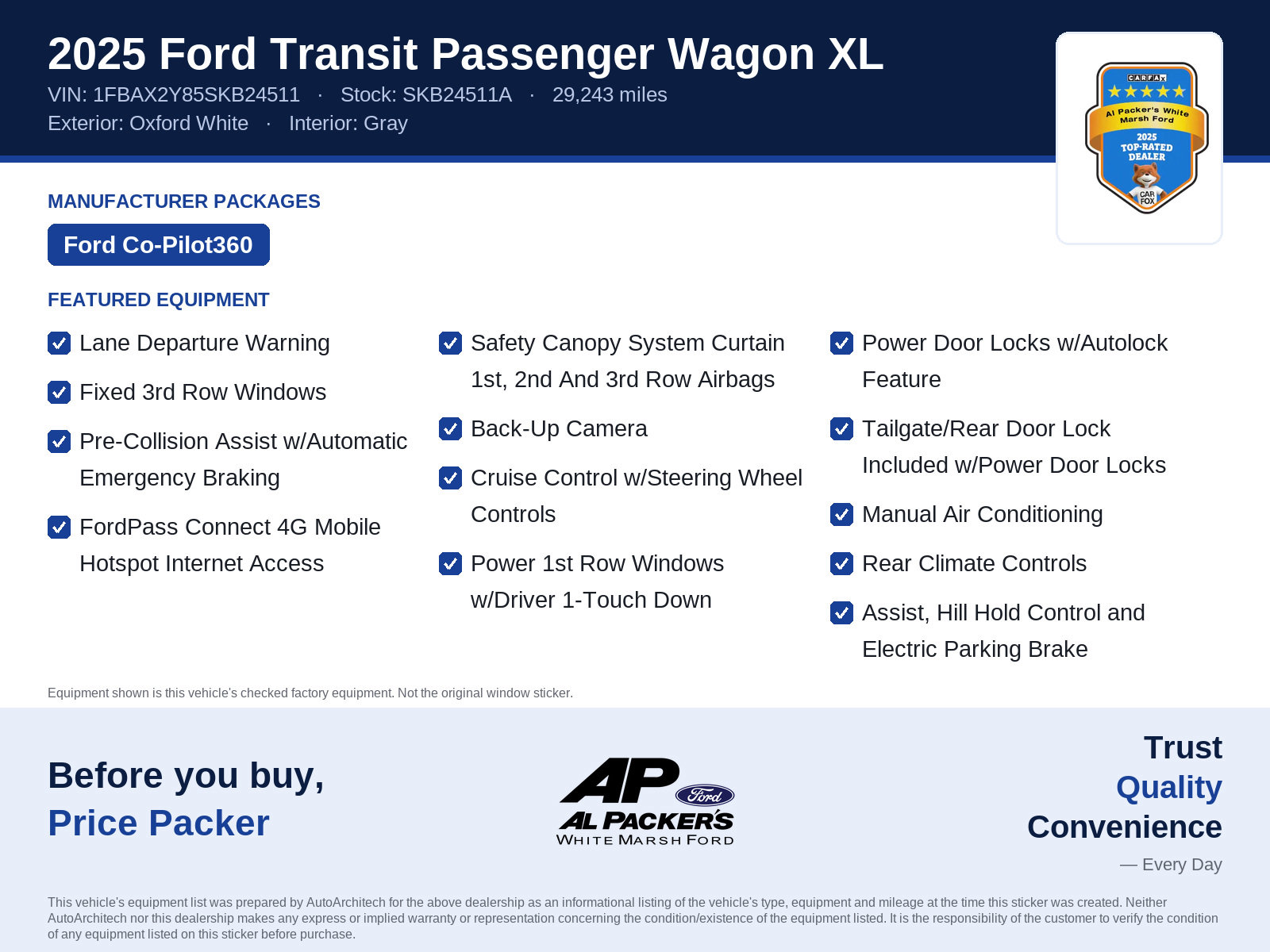 Certified 2025 Ford Transit 350 XL RWD image 10