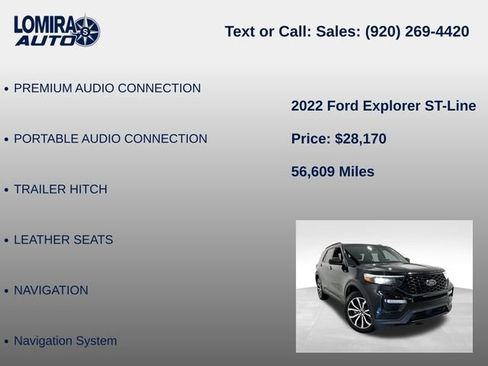 Used 2022 Ford Explorer ST-Line w/ Class IV Trailer Tow Package AWD/4WD image 21