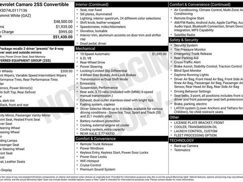 Used 2020 Chevrolet Camaro SS image 4