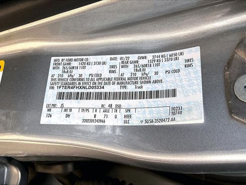 Used 2022 Ford Ranger Lariat w/ Equipment Group 501A High AWD/4WD image 37