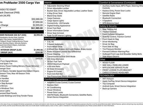 New 2026 RAM ProMaster 2500 w/ Quick Order Package 22G SLT FWD image 5
