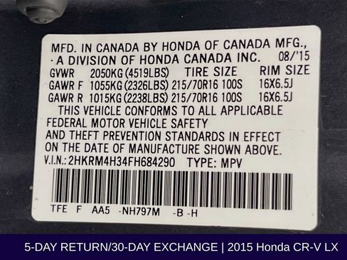 Used 2015 Honda CR-V LX image 34