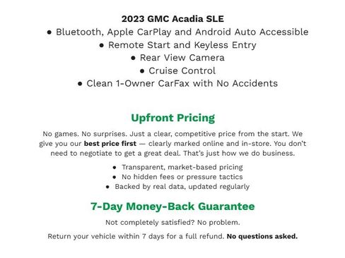 Certified 2023 GMC Acadia SLE w/ Driver Convenience Package image 2