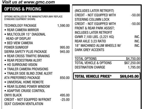 Used 2022 GMC Sierra 1500 AT4 w/ Technology Package image 46