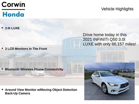 Used 2021 INFINITI Q50 Luxe AWD/4WD image 7
