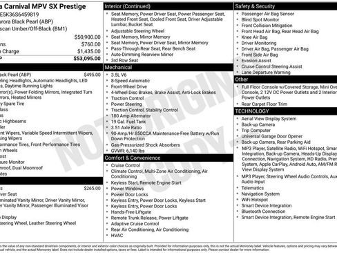Used 2025 Kia Carnival SX Prestige FWD image 2