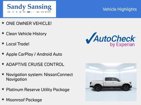 Certified 2023 Nissan Titan Platinum Reserve w/ Moonroof Package AWD/4WD image 8