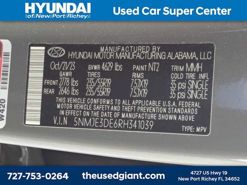 Certified 2024 Hyundai Tucson Limited FWD image 46