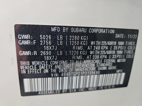 Certified 2023 Subaru Outback Touring XT AWD/4WD image 29