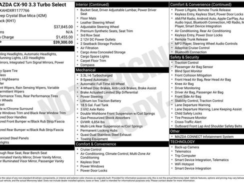 Used 2024 MAZDA CX-90 3.3 Turbo w/ Select Package image 6