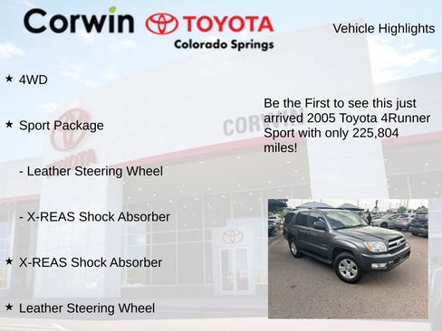Used 2005 Toyota 4Runner Sport AWD/4WD image 4