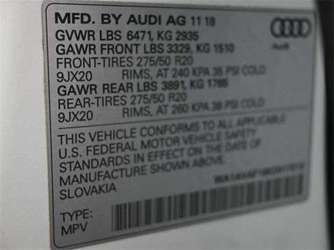 Used 2019 Audi Q8 Premium w/ Convenience Package image 8