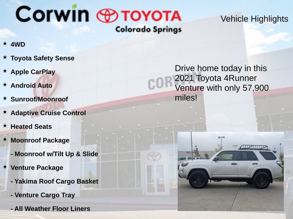 Used 2021 Toyota 4Runner Venture w/ Moonroof Package AWD/4WD image 6