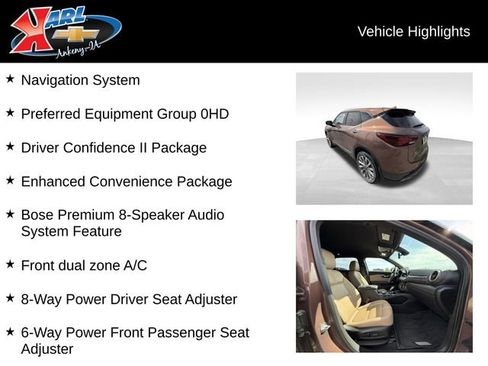 Certified 2024 Chevrolet Blazer Premier w/ Driver Confidence II Package AWD/4WD image 2
