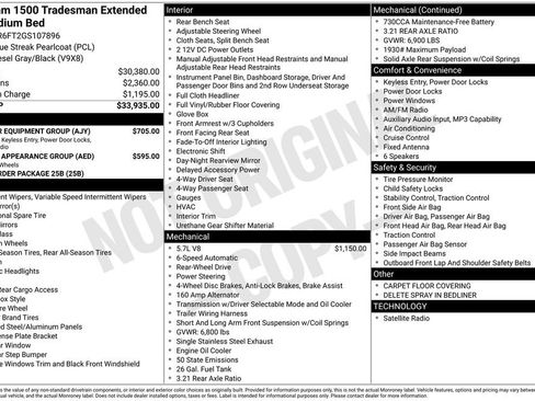 Used 2016 RAM 1500 Tradesman w/ Popular Equipment Group RWD image 6