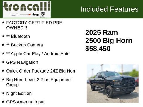 Certified 2025 RAM 2500 Big Horn AWD/4WD image 5