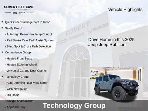 New 2025 Jeep Wrangler Unlimited Rubicon w/ Safety Group AWD/4WD image 8