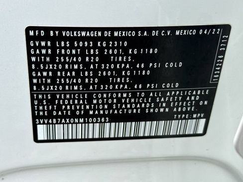Used 2022 Volkswagen Tiguan SEL R-Line AWD/4WD image 26
