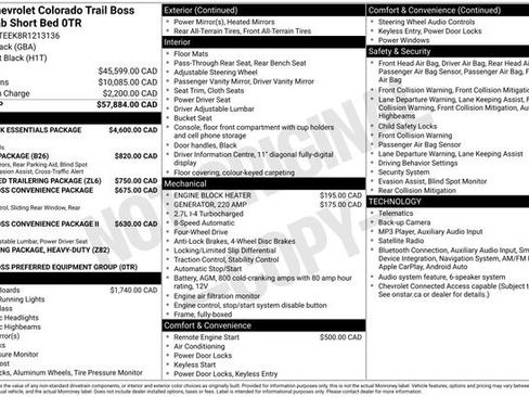 Used 2024 Chevrolet Colorado Trail Boss w/ LPO, Dark Essentials Package AWD/4WD image 3