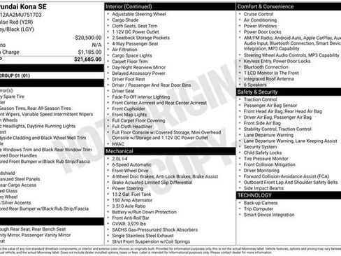 Used 2021 Hyundai Kona SE image 15