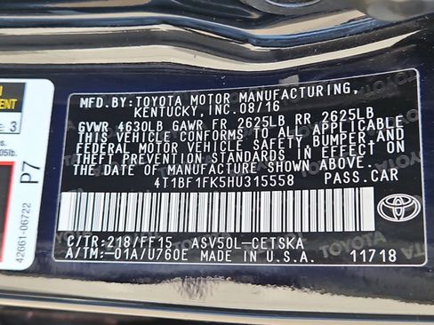Used 2017 Toyota Camry SE FWD image 28