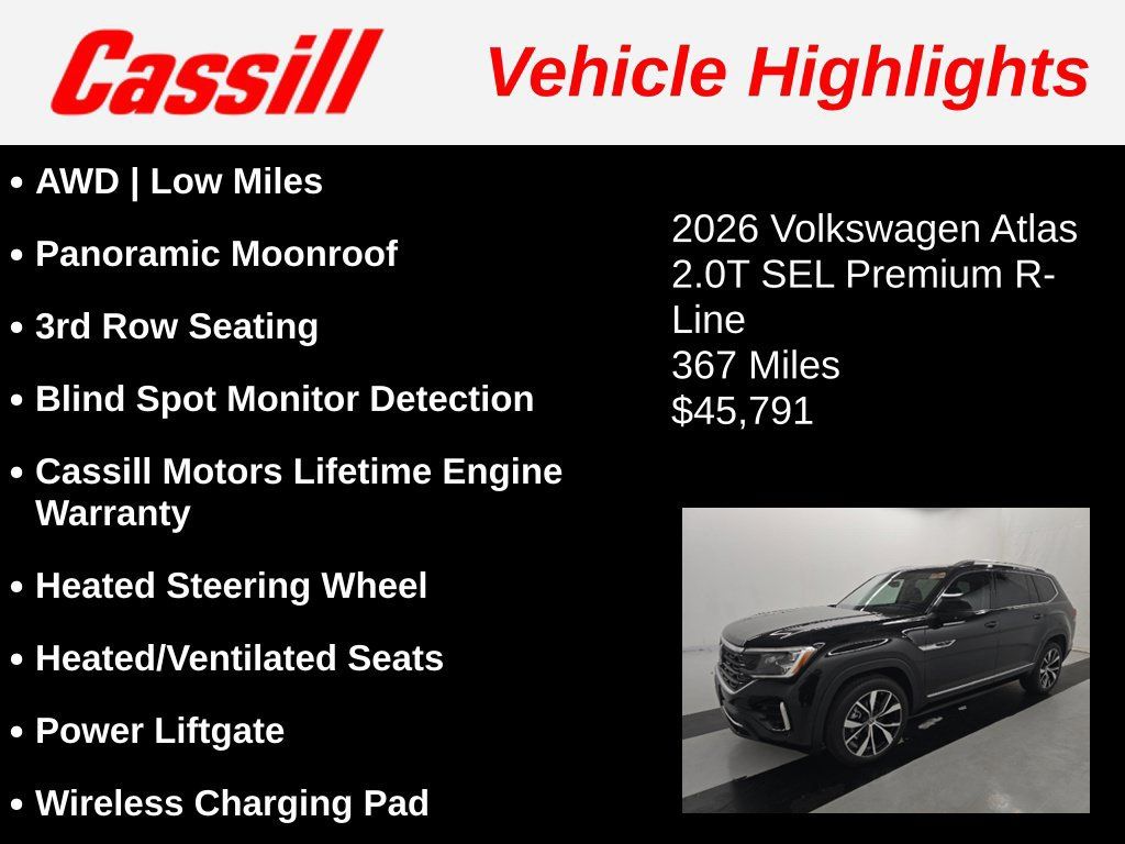 Used 2026 Volkswagen Atlas SEL Premium R-Line AWD/4WD image 3