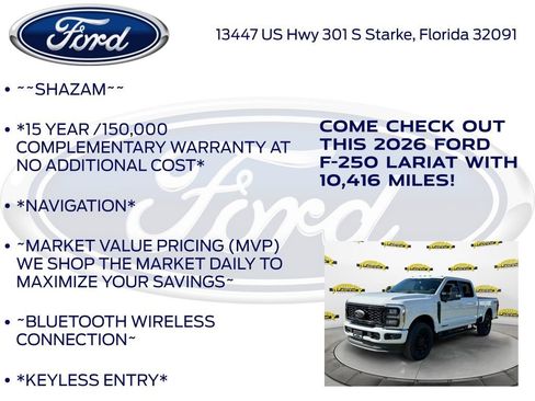 New 2026 Ford F250 Lariat w/ Black Appearance Package image 5