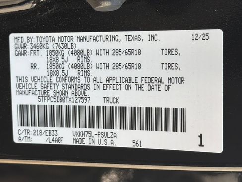 New 2026 Toyota Tundra TRD Pro AWD/4WD image 36