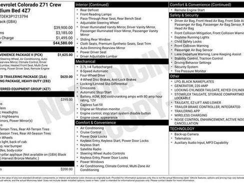 Certified 2023 Chevrolet Colorado Z71 w/ Z71 Convenience Package 2 AWD/4WD image 38