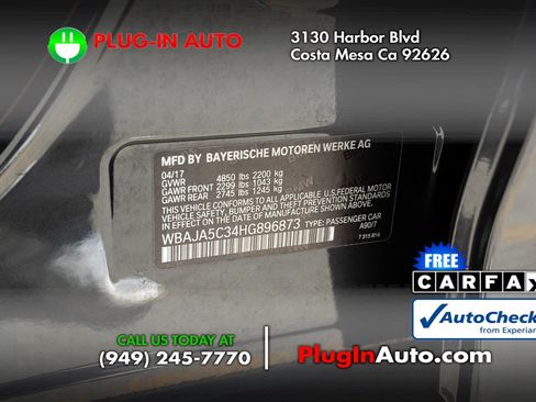 Used 2017 BMW 530i RWD image 8