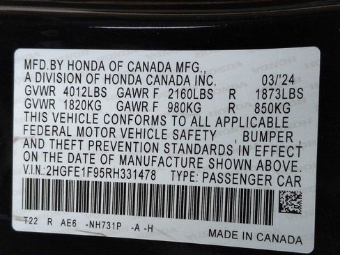 Certified 2024 Honda Civic Touring image 34