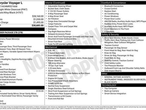 Used 2021 Chrysler Voyager L FWD image 7