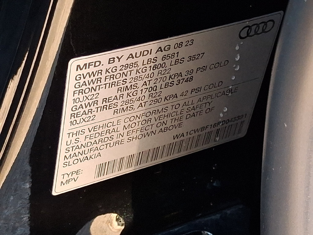 Certified 2023 Audi SQ8 Prestige AWD/4WD image 28