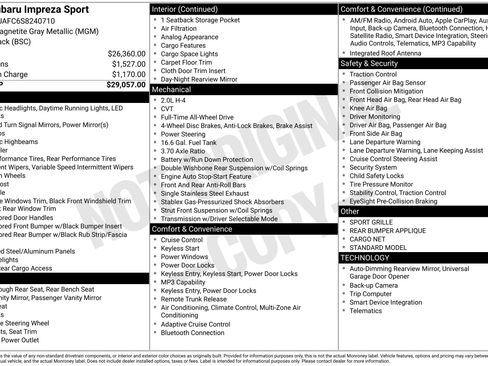 Certified 2025 Subaru Impreza 2.0i Sport image 45