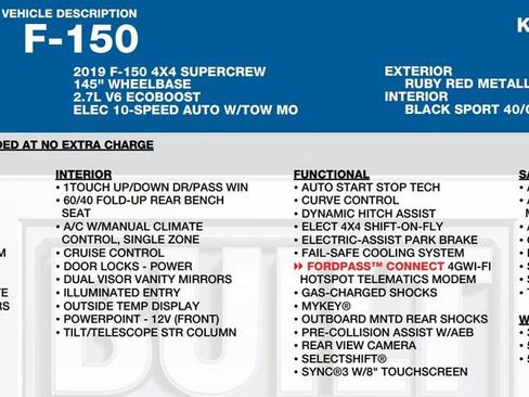 Used 2019 Ford F150 XLT w/ Equipment Group 302A Luxury image 11