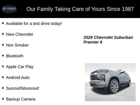 New 2026 Chevrolet Suburban Premier w/ Sun And Tow Package image 9